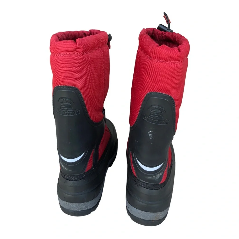 Kamik Kids Red  Black Kids Snow‎ Boots Size 5 Good Condition.